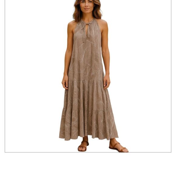 Prologue Taupe Halter Maxi Dress - Picture 6 of 6